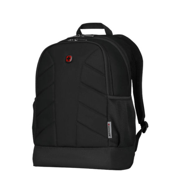 Wenger Quadma 16 inch laptop backpack 610202 black front3qrtr primary png