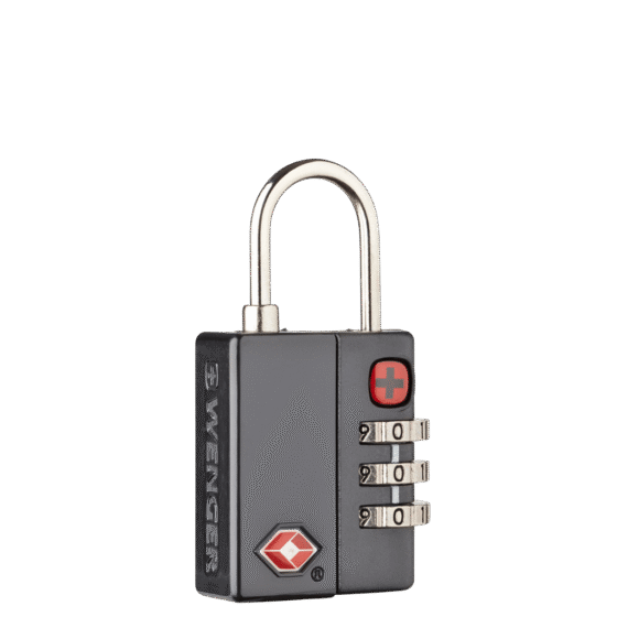 Wenger TSA 3 dial combination lock black front3qrtr png