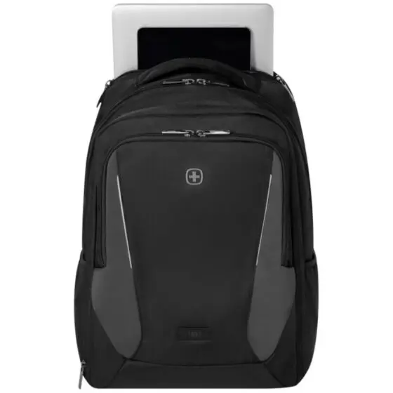 Wenger XE Extent 17 inch laptop backpack black 612741 front laptop up jpg