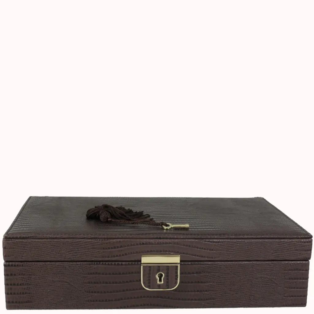 Wolf Palermo Jewelry Box 2132 meduim brown front jpg