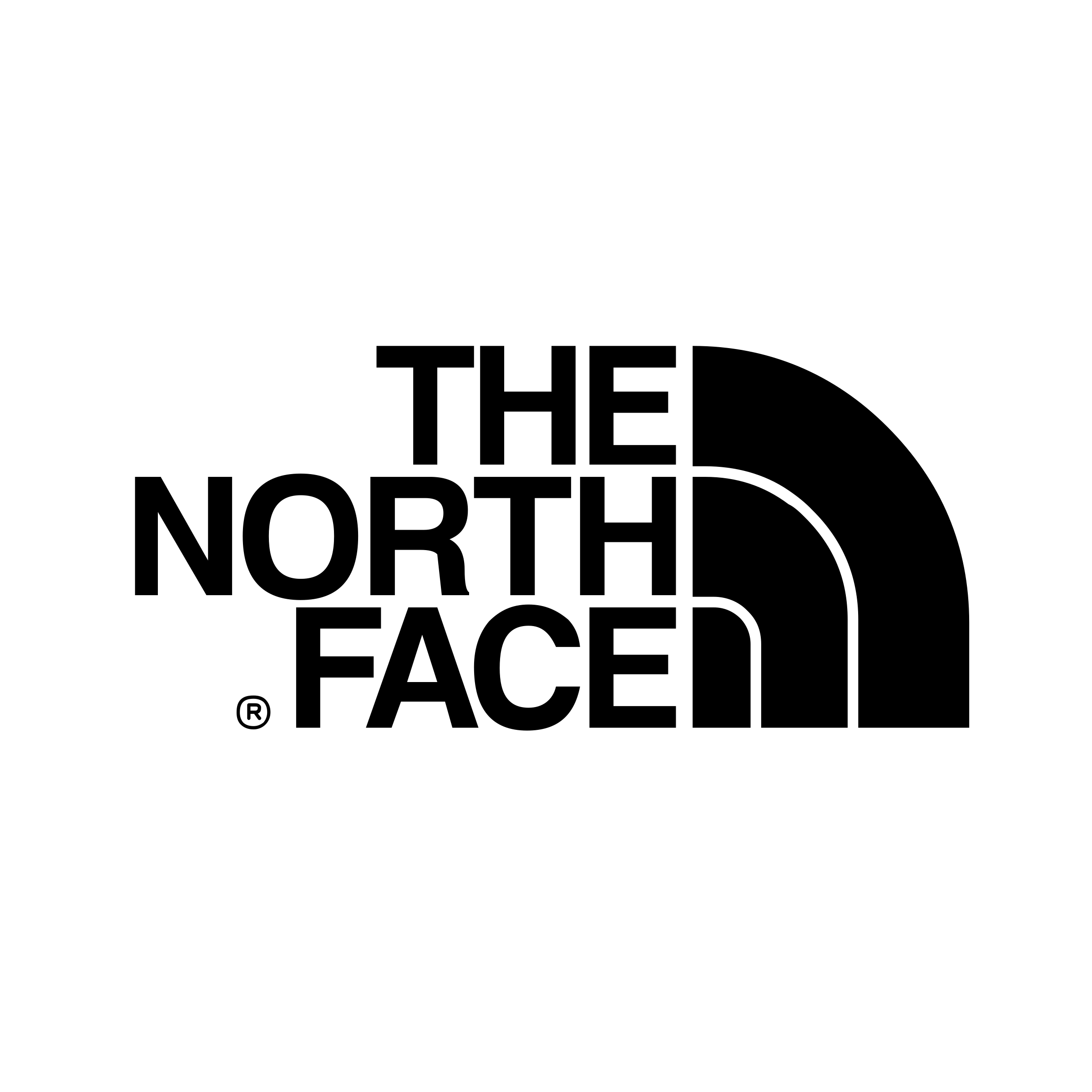 the north face 1 logo black and white