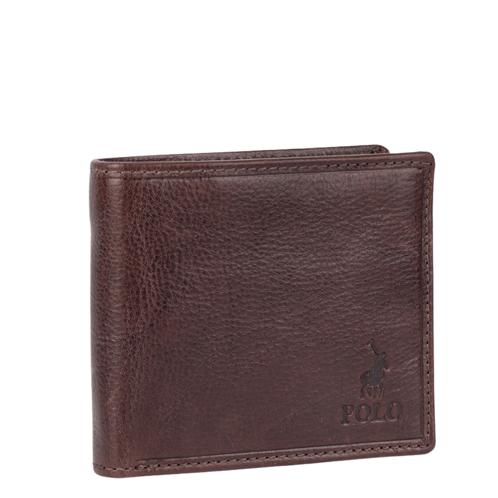 Polo Chobe 59953 Leather brown billfold top flap front3qrtr png