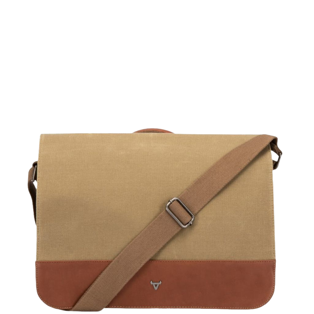Bando Duvall 4124 Messenger canvas brown front primary