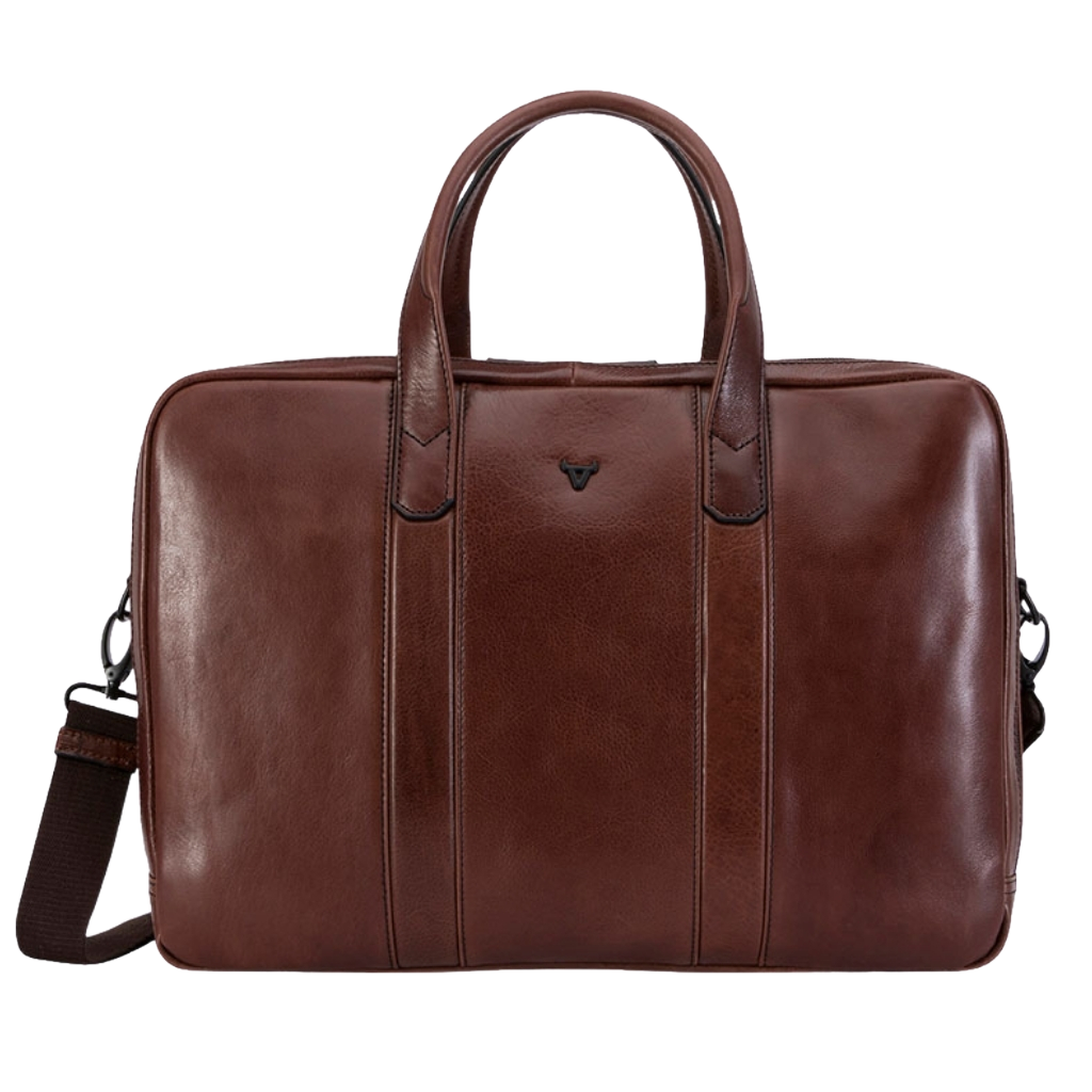 Brando 3575 Leather Briefcase Brown primary