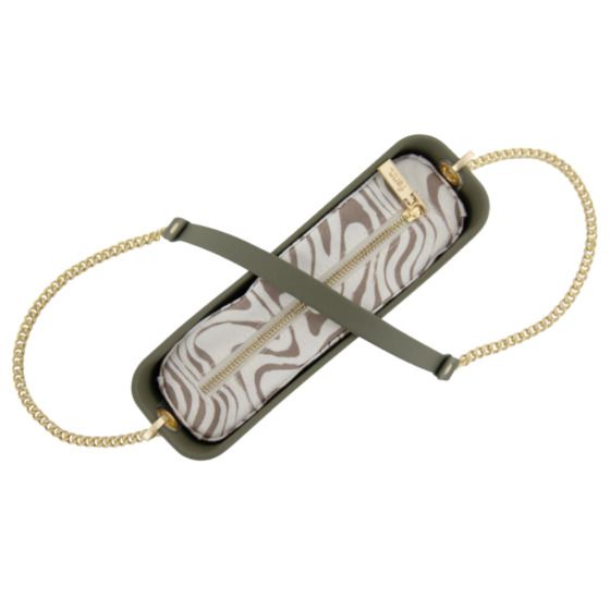 Fenn Classic 2197 Olive gold chain inner print top