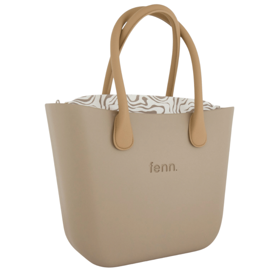 Fenn Original 1522 Stone Light tan round handle printed inner front3qrtr