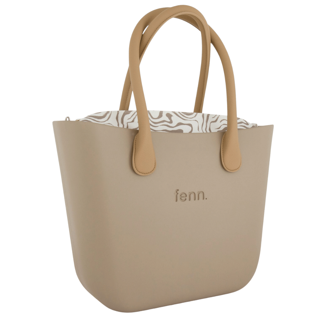 Fenn Original 1522 Stone Light tan round handle printed inner front3qrtr