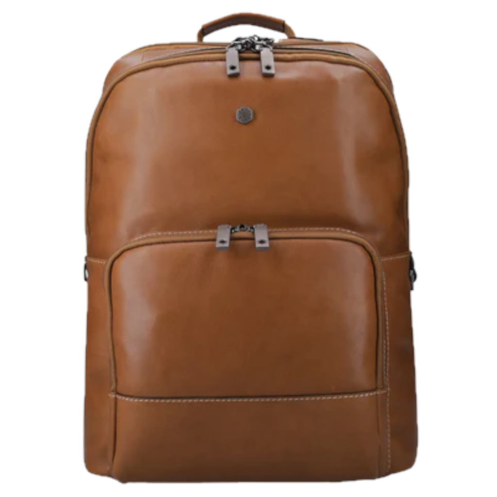 Jekyll and Hide 3670 leather 15 inch backpack tan front
