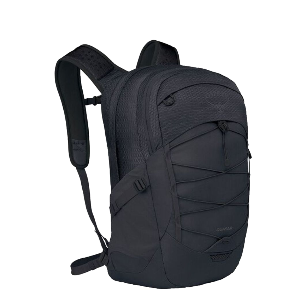Osprey Quasar 26L backpack black front 3qrtr primary