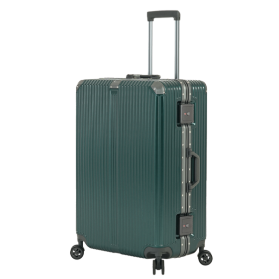 Paklite Metro PLMET6956 Check in 75cm Spinner green front3qrtr