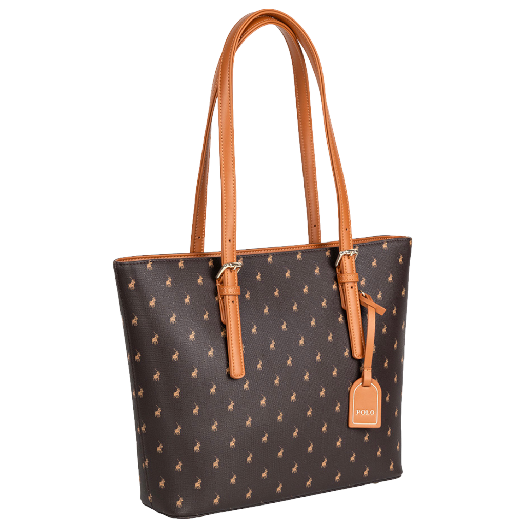 Polo New Iconic medium tote POS43211 brown front3qrtr