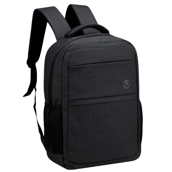Volkano 9243 indigo Backpack Black front3qrtr 2