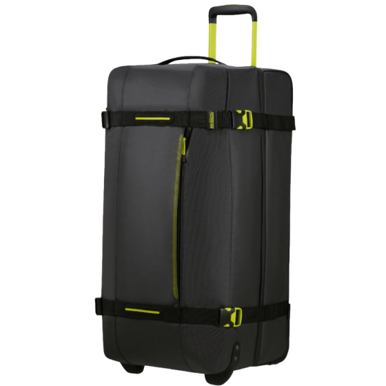 American Tourister Urban TRack Coated Black lime Duffle large front3qrtr primary