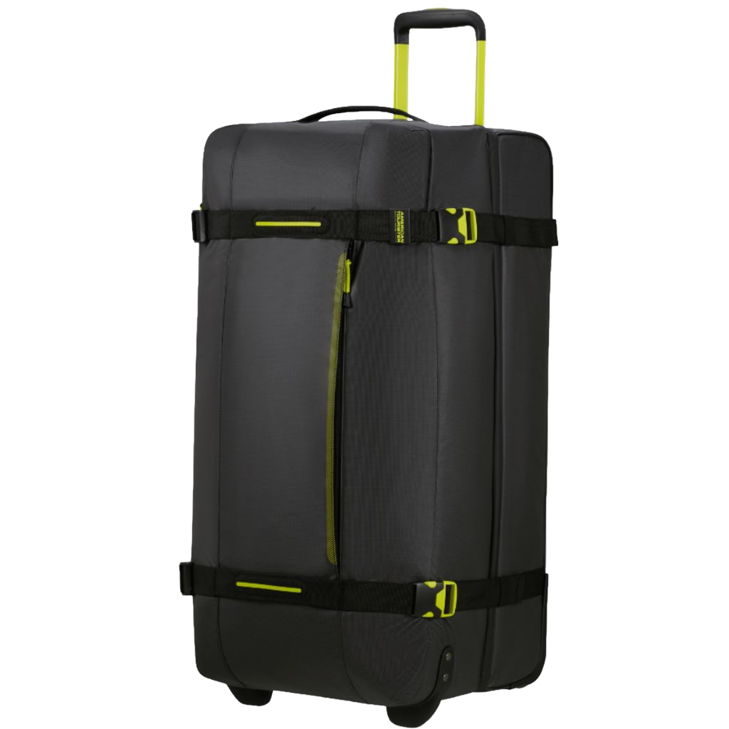 American Tourister Urban TRack Coated Black lime Duffle large front3qrtr primary