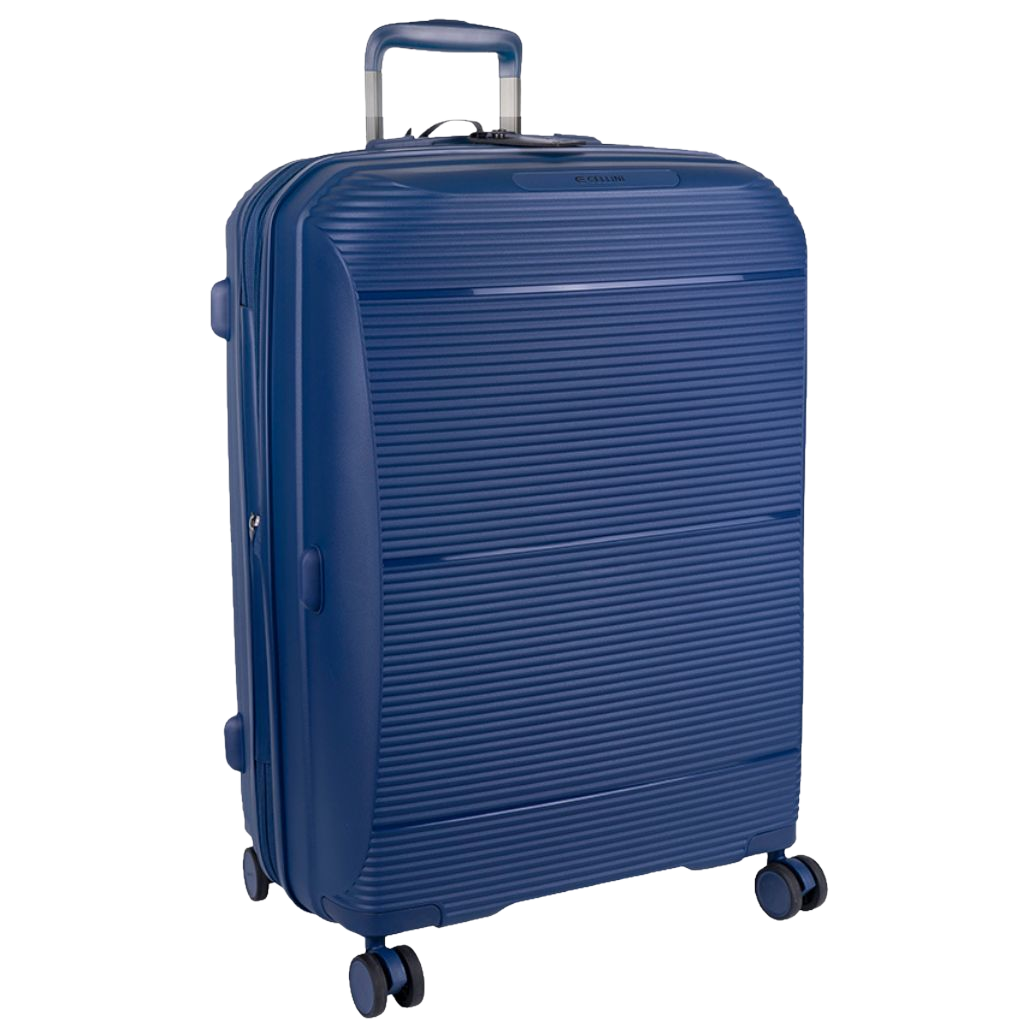 Cellini Qwest Spinner Luggage expander 869 Navy 79 front3qrtr primary