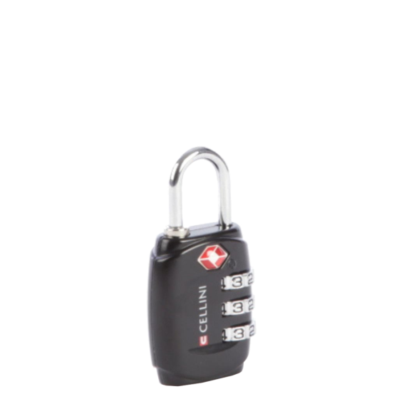 Cellini Travel Essentails 3 dial TSA combination lock 33102 black primary