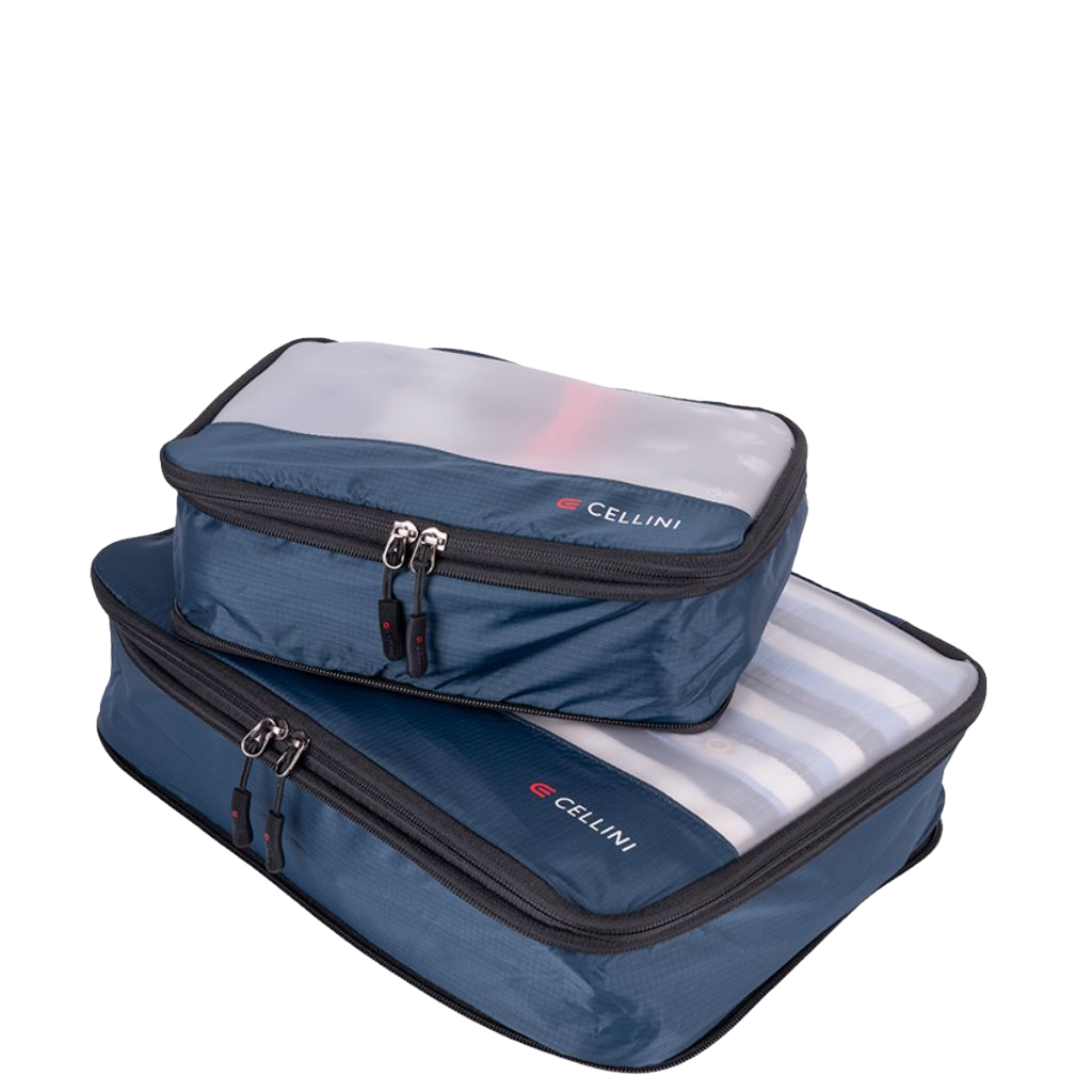 Cellini Travel Essentials Pack cubes Twin Med Large 33080 Navy primary