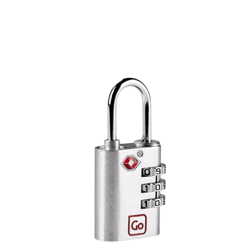 Go Travel Classic TSA combi lock silver front3qrtr