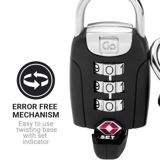Go Travel Twist TSA Padlock black 358 101 feature2