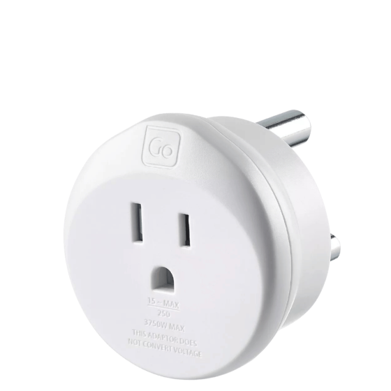 Go Travel US SA adaptor 555 front3qrtr