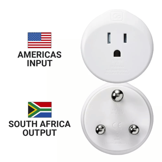 Go Travel US SA adaptor 555 inputs