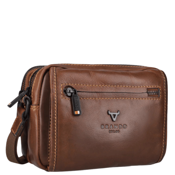 Jekyll and Hide James Crossbody leather 3354 brown front3qrtr