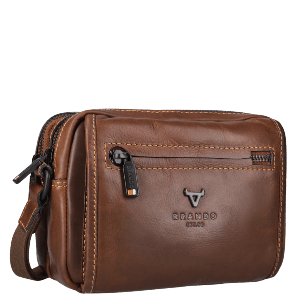 Jekyll and Hide James Crossbody leather 3354 brown front3qrtr