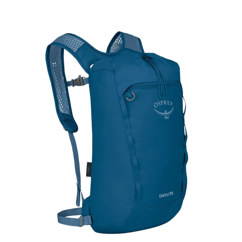 Osprey Daylite Cinch drawstring backpack blue front3qrtr