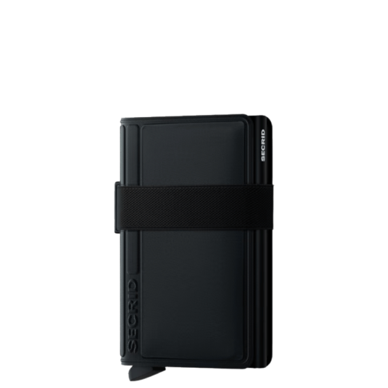 Secrid TPU bandwallet black front3qrtr