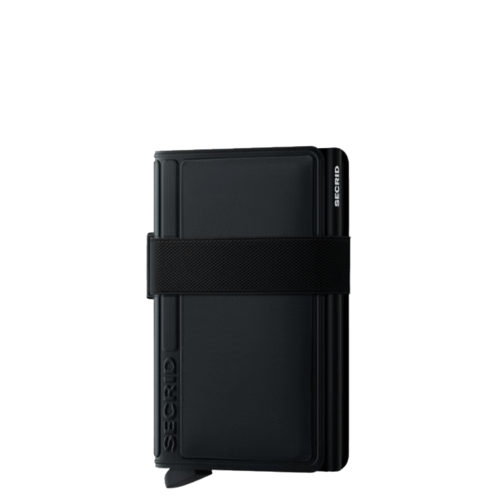 Secrid TPU bandwallet black front3qrtr
