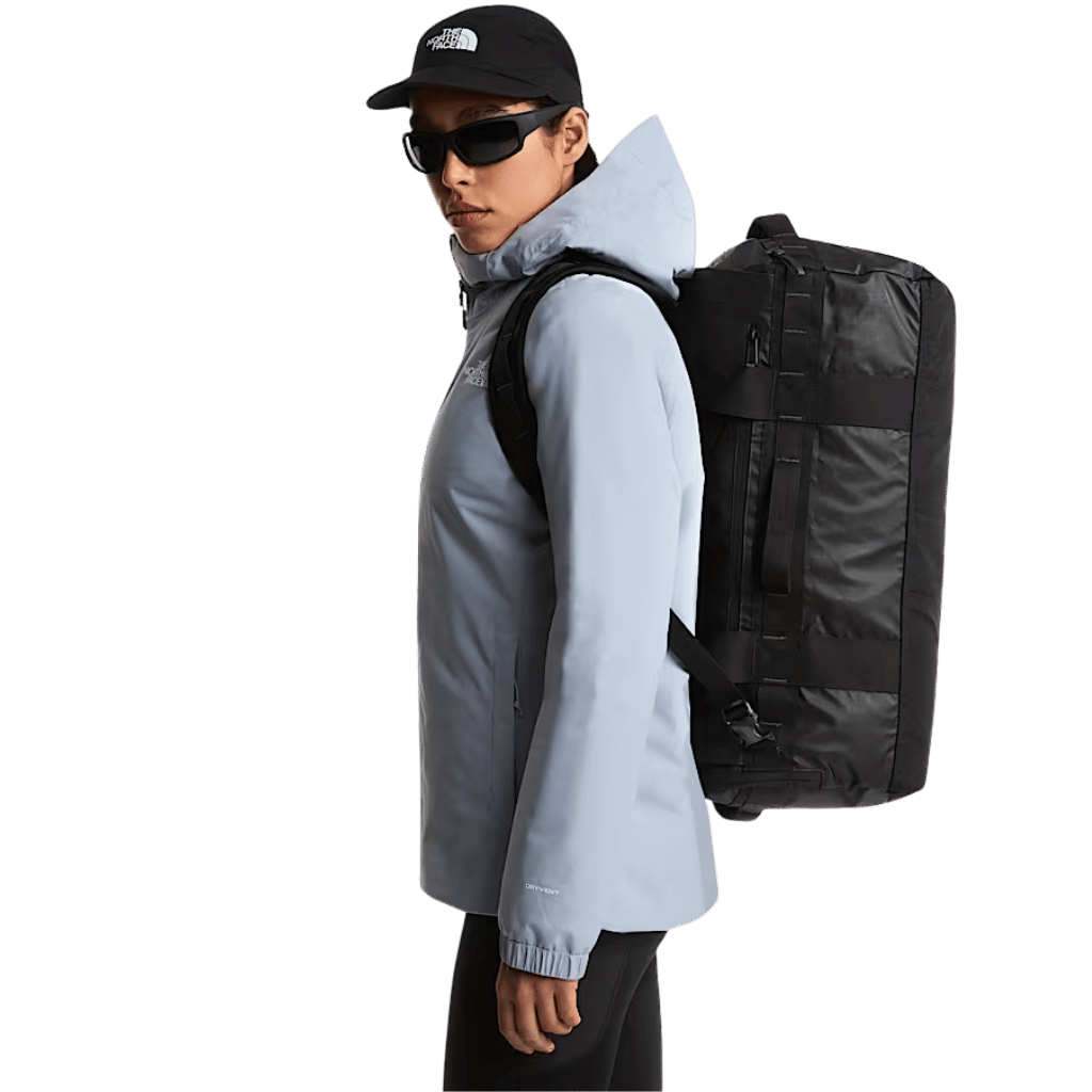 The North Face 42L Base Camp Voyager Duffle Black asphalt grey lifestyle