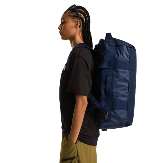 The North Face 42L Base Camp Voyager Duffle Shady Blue Navy lifestyle1
