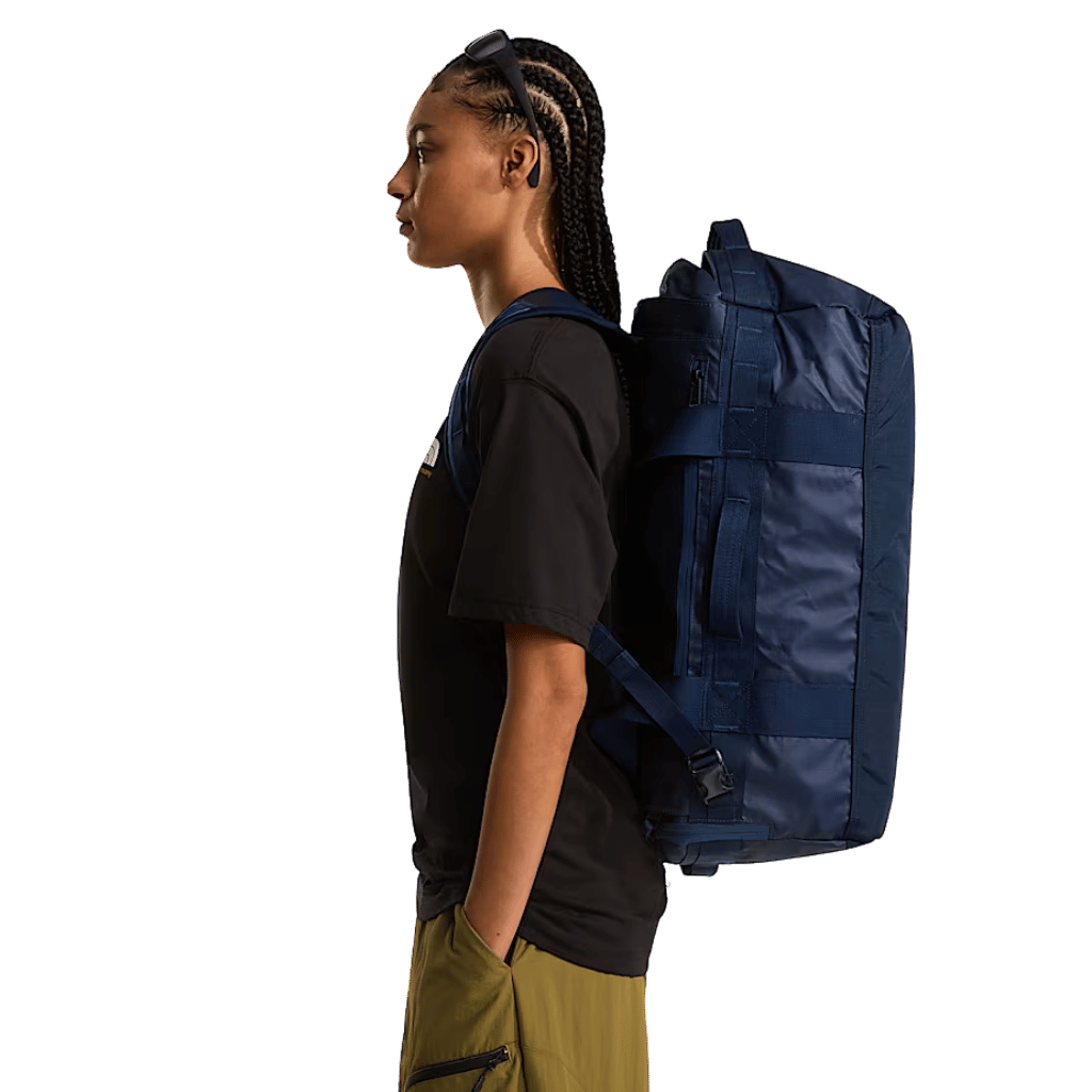 The North Face 42L Base Camp Voyager Duffle Shady Blue Navy lifestyle1