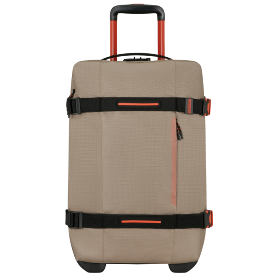 American Tourister Urban Track Coated Beige Orange Duffle small front