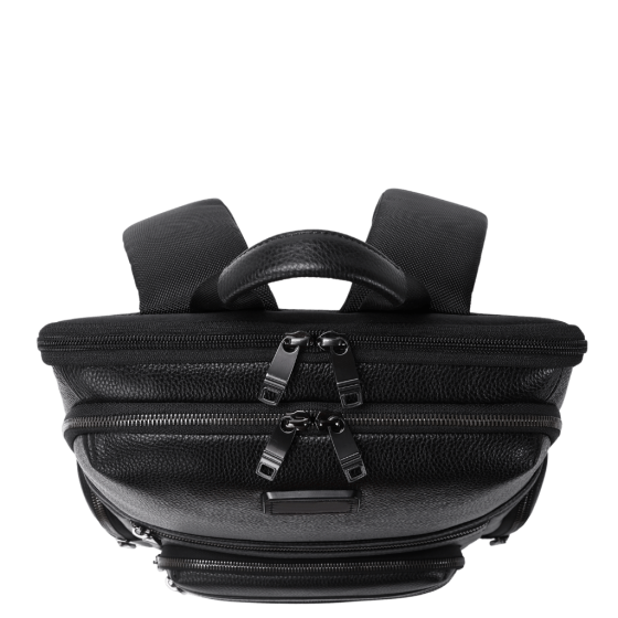 BG Berlin Nexus CEO Leather laptop Backpack 02330P black top