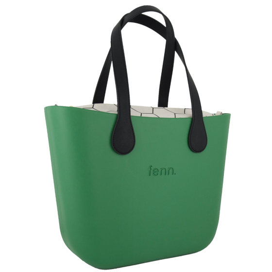 Fenn Collection 1534 Green flat handle printed hex inner front3qrtr