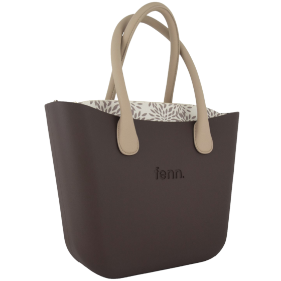 Fenn Collection 1538 Choc round handle printed inner front3qrtr
