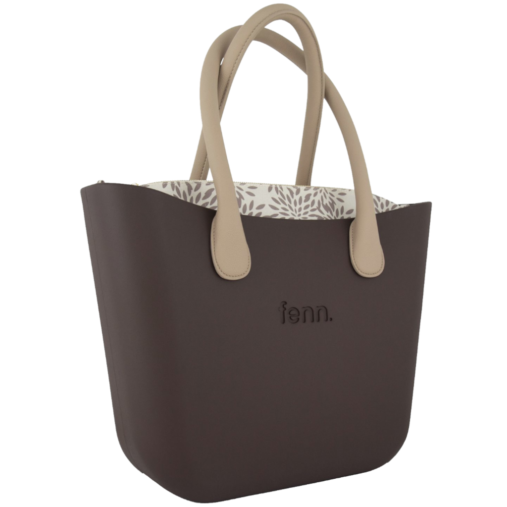 Fenn Collection 1538 Choc round handle printed inner front3qrtr