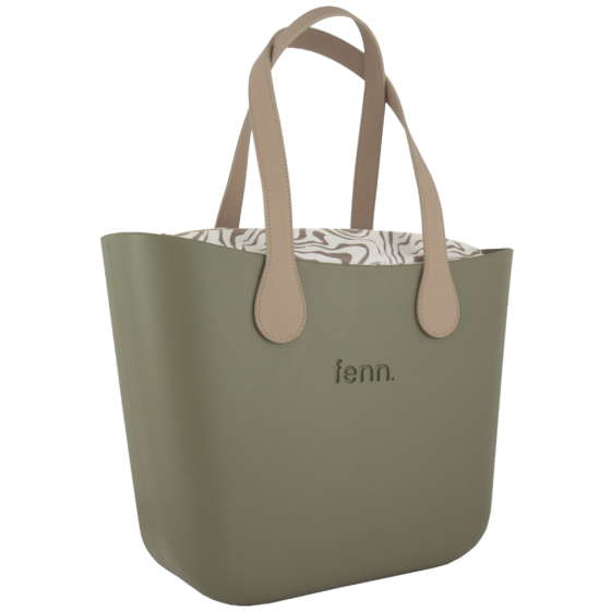 Fenn Collection 1540 Olive beige flat handle pattern inner front3qrtr