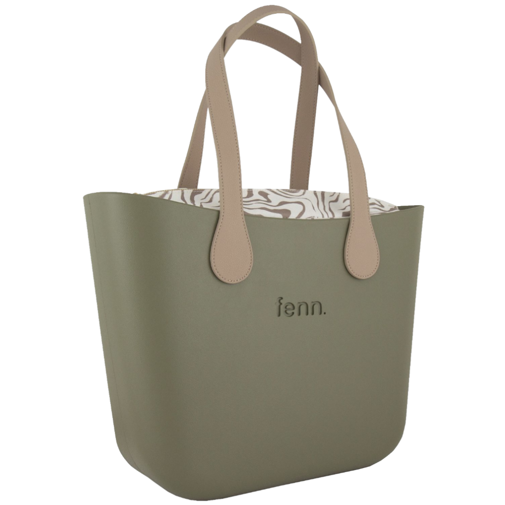 Fenn Collection 1540 Olive beige flat handle pattern inner front3qrtr