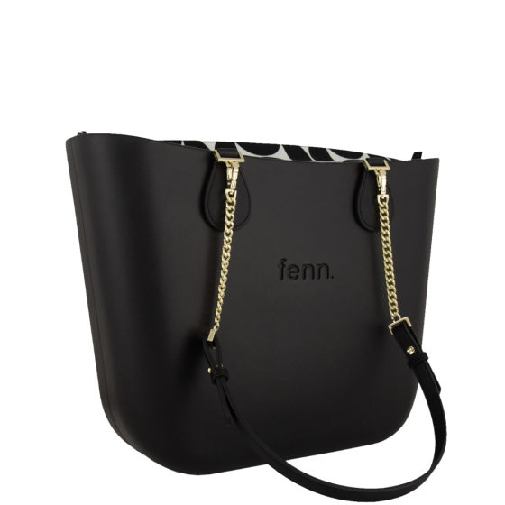 Fenn Original 1532 Black gold chain pattern inner front3qrtr