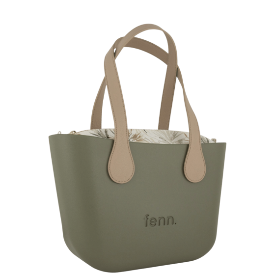 Fenn Petite 9441 Olive flat stone handle inner print front3qrtr