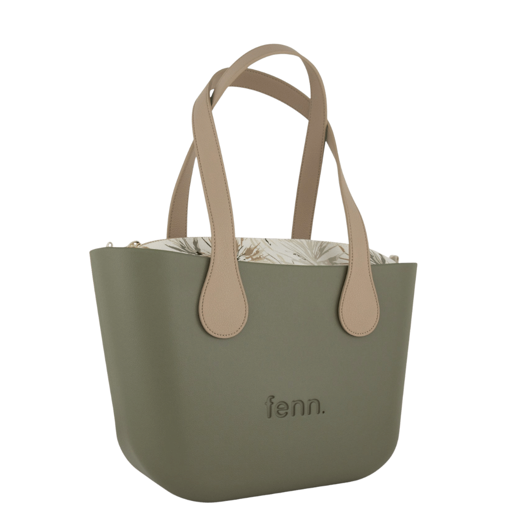 Fenn Petite 9441 Olive flat stone handle inner print front3qrtr