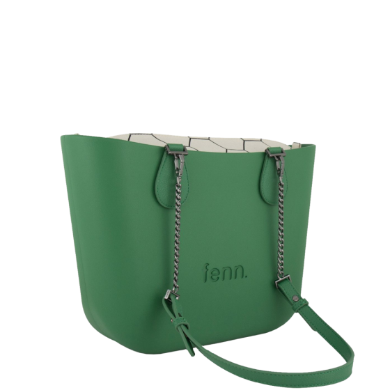 Fenn Petite 9456 Green Chain Hex Inner front3qrtr