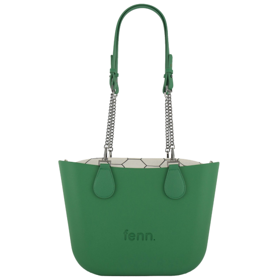 Fenn Petite 9456 Green Chain Hex Inner front handle up