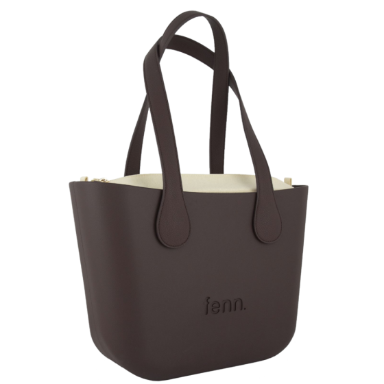 Fenn Petite 9459 Choc Flat Handle Beige Inner front3qrtr