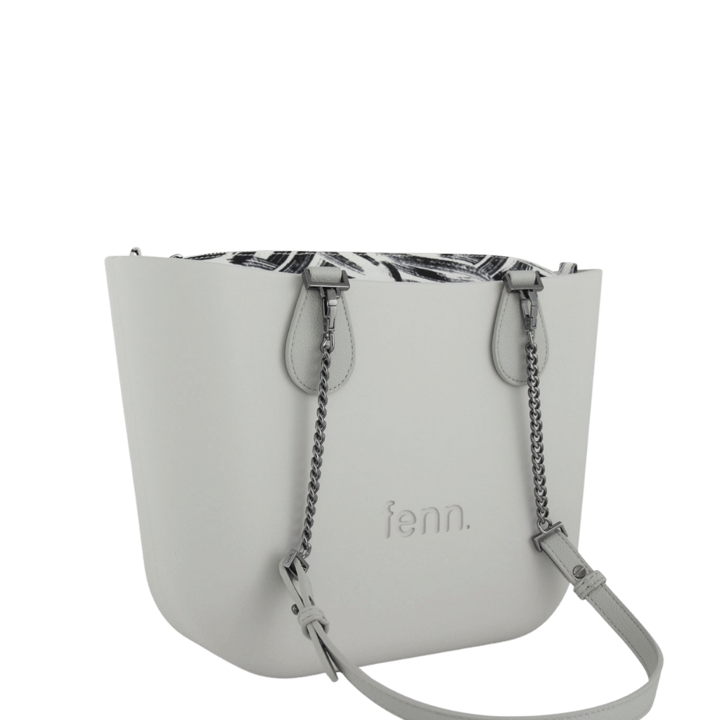 Fenn Petite 9461 gunmetal chain ice grey printed inner front3qrtr