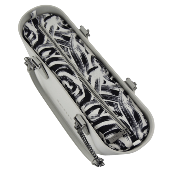 Fenn Petite 9461 gunmetal chain ice grey printed inner interior