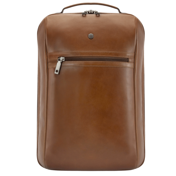 Jekyll and Hide Leather Business Backpack 3671 colt tan front