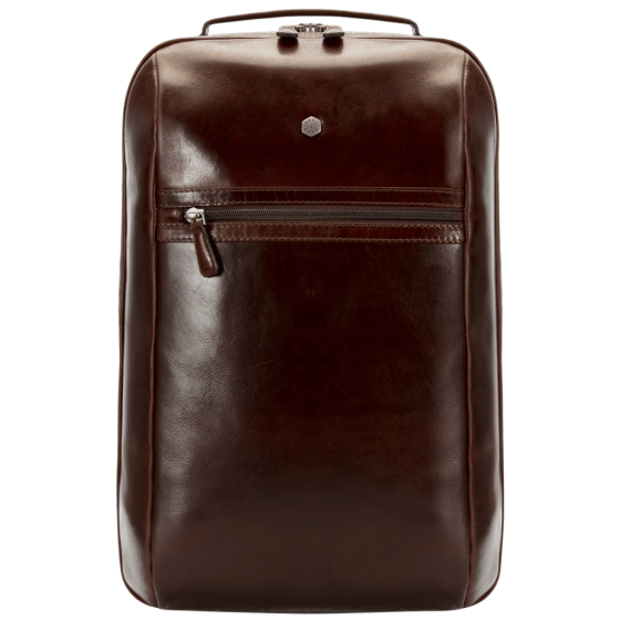 Jekyll and Hide Leather Business Backpack 3671 mocha front